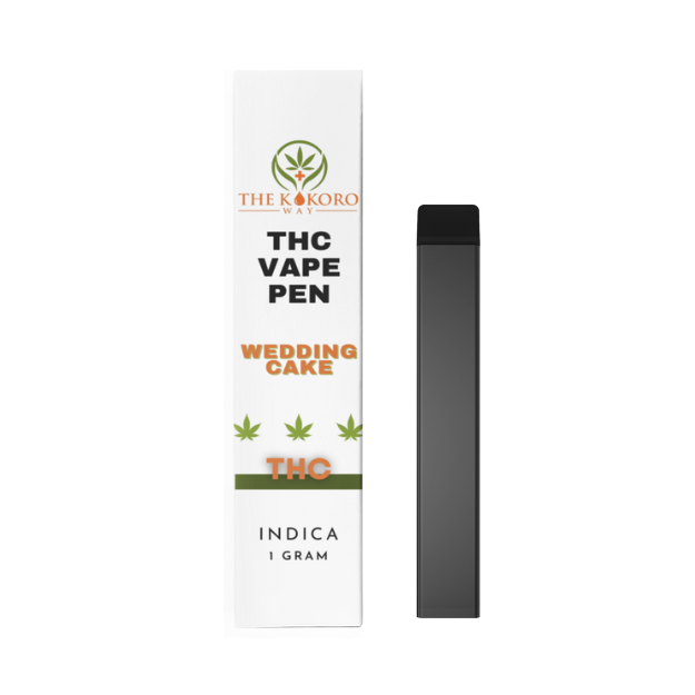 Elevate your senses with our 1g Indica THC Vape Disposable in Wedding Cake, delivering a burst of delicious flavor from The Kokoro Way Buffalo, New York