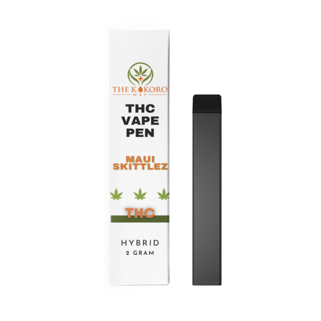 Elevate your senses with our 2g Hybrid THC Vape Disposable in Maui Skittlez, delivering a tropical feeling of flavor from The Kokoro Way Buffalo, New York
