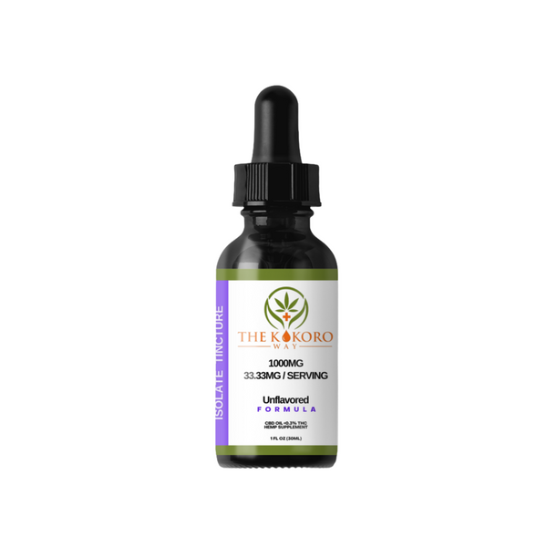 1000mg CBD Isolate Tincture THC FREE (Unflavored)