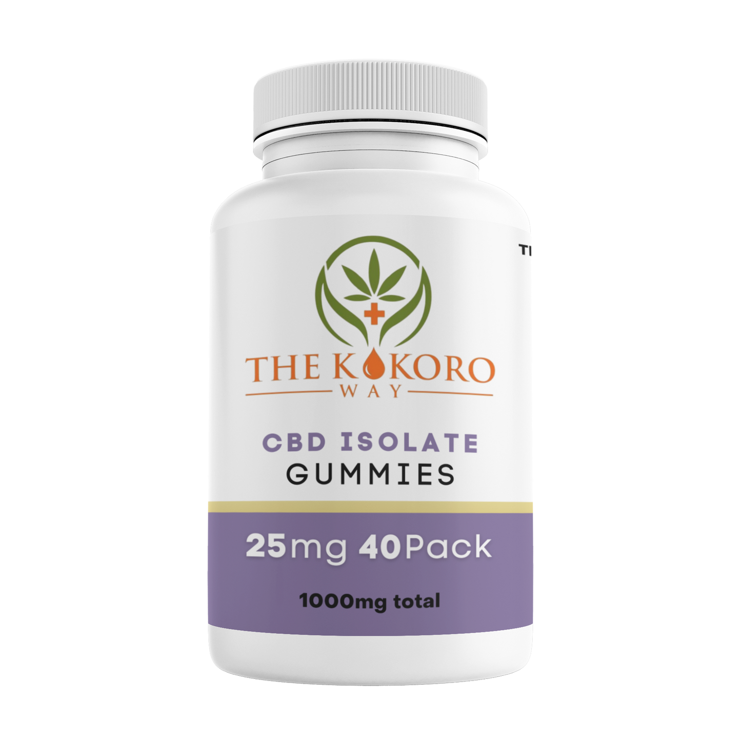 25mg CBD Gummies THC Free (40 Pack)