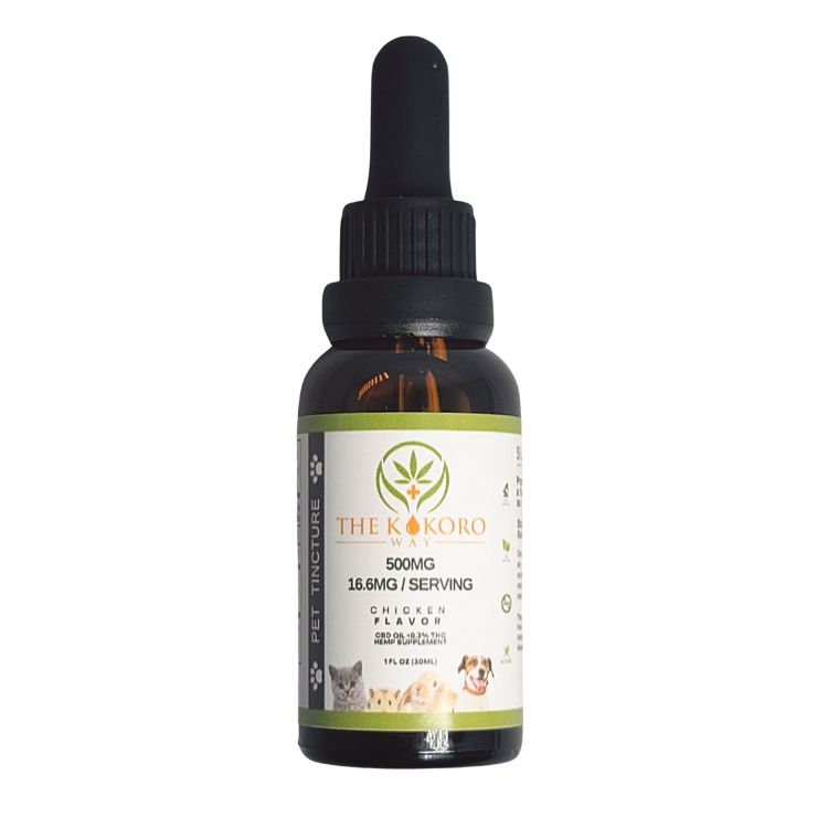500mg CBD Oil (THC Free) Chicken Flavor for Pets