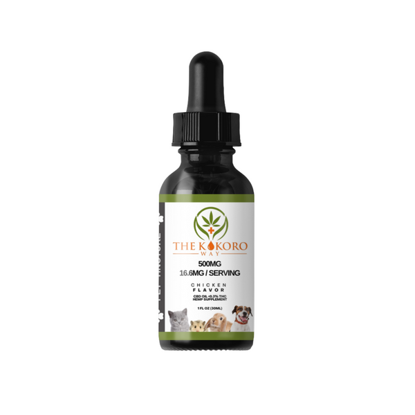 500mg CBD Oil (THC Free) Chicken Flavor for Pets