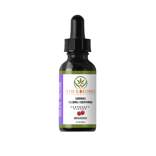 1000mg CBD Isolate Tincture THC FREE (Raspberry Blue Dream)